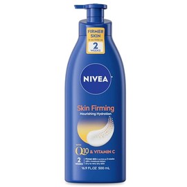 NIVEA NIVEA Skin Firming Nourishing Hydration, Firming Body Lotion for Dry to Very Dry Skin with Q10 and Vitamin C, 16.9 Fl Oz Pump Bottle
