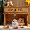 Khaki Cute Plush Hamster Keychain Plush Keychain Charms Wallet Backpack Handbag Charms Automobile Keychains Automotive Trim Women's Key Rings and Keychains Automobile,Accessories