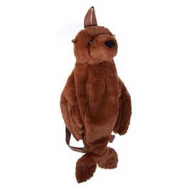 The Petting Zoo Sea Lion Stuffed Animal Plushie Backpack, Gifts for Kids, Sealife Animal Toy, Brown Sea Lion Plush Toy Book Bag, 20 inches