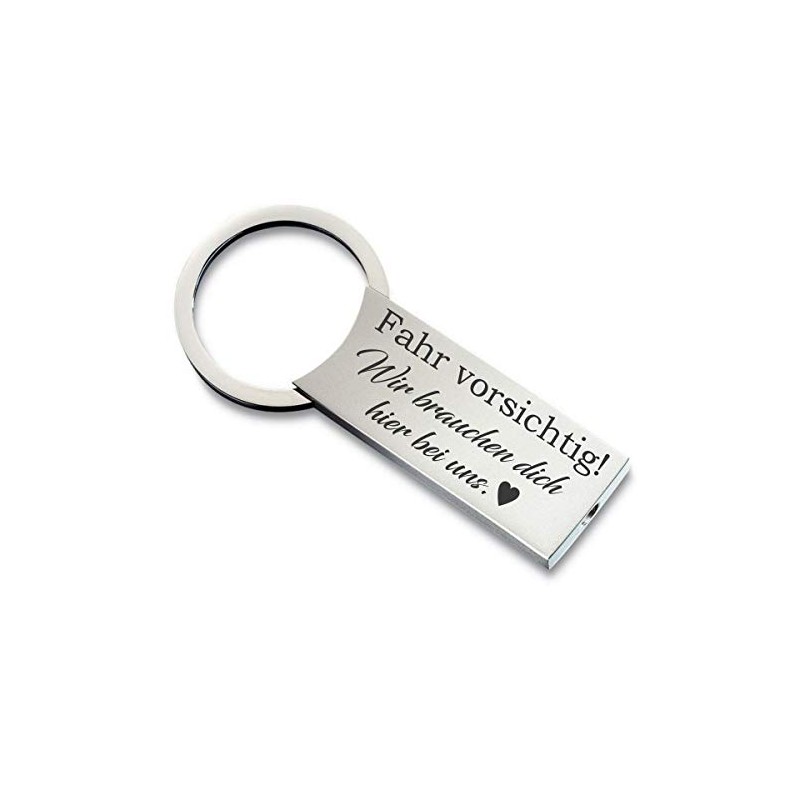 Lieblingsmensch Key Ring Model: Fahr vorsichtig ich /wir brauchen dich