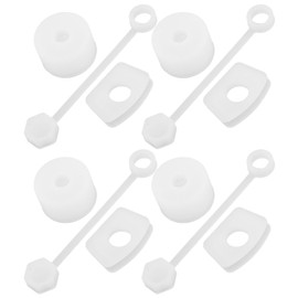 Paquete de 4 Tapas de Pajita, Tapa de Pajita de Silicona, Tapón Antiderrames, Tapón Antiderrames, Tapas de Pajita Reutilizables Ligeras, Tapa de Pajita (Blanco transparente)