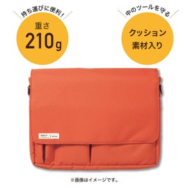 Lihit Lab Smart Fit A7576-4 Carrying Pouch, 7.4 x 10.1 inches (B5 / 182 x 257 mm), Orange