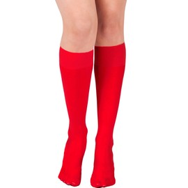 KMystic Womens Trouser Socks Knee High (Red)
