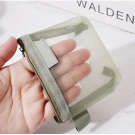 3 Pcs Mesh Makeup Bags Zipper Cosmetic Bags Makeup Organizer Portable Travel Toiletries Pouch Bags Case for Home Office Travel