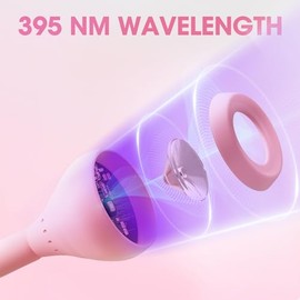 Krofaue Mini lámpara de uñas UV para uñas de gel, luz LED curadora con cuello de cisne flexible y abrazadera, lámpara de manicura portátil para manicu