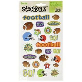 Darice, Stickerz, 26 Piece Touchdown Football Themed Stickers, Multicolor