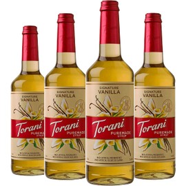 TORANI Puremade Signature Vanilla Syrup, 750ml, PET Bottle, 4 Pack
