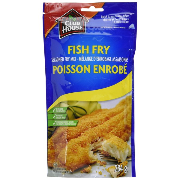 Club House, Quality Quick and Easy Batter Mix, Seasoned Fish Fry, 284g