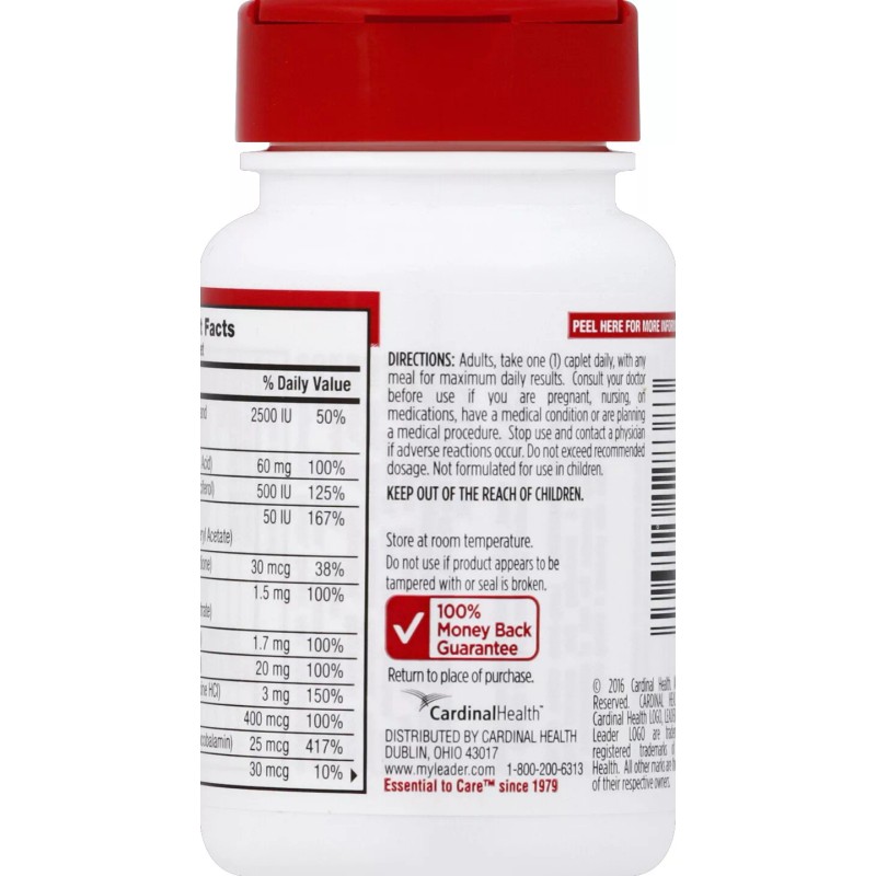 Leader Adult 50+ Multivitamin and Multimineral Supplement Tablets 30 Count