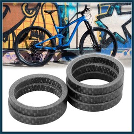 TUCKBOLD 5pcs Headset Spacer Matte Black Fit 1 1/8 Inch Stem for Bikes 5mm Automotive Parts