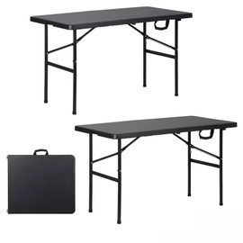 Venbytech for 2PCS 4FT Folding Camping Table Portable Outdoor Table for Camping Picnic Party