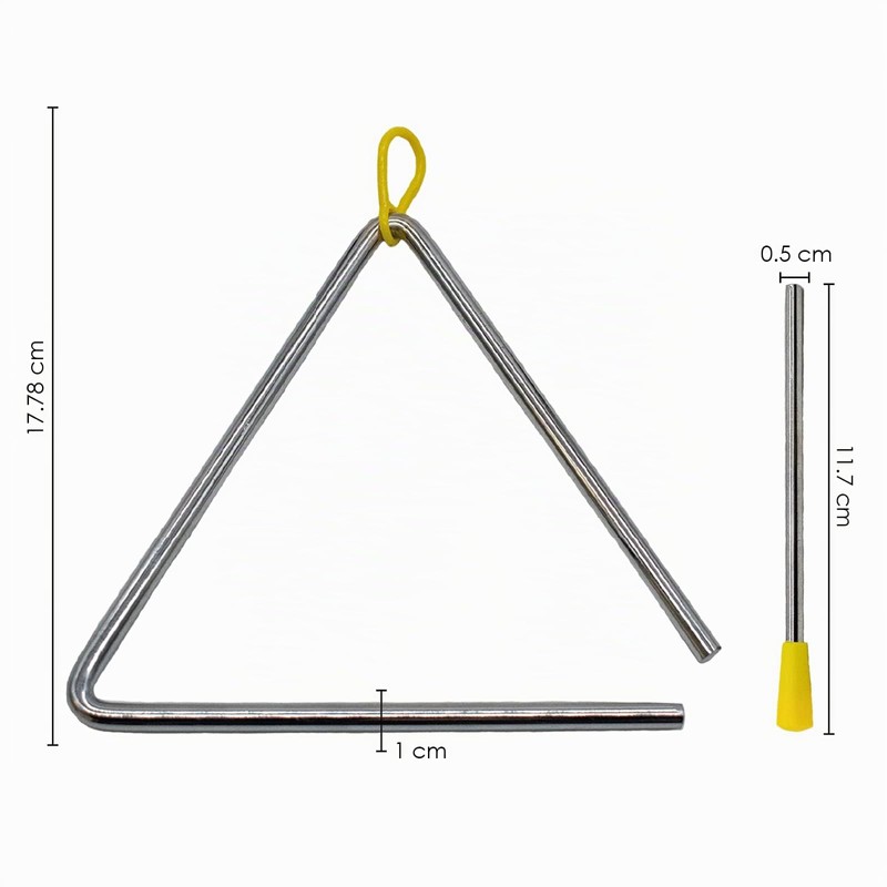 TRIXES 7 Inch Triangle Musical Instruments - Play with Percussion