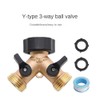 Brass 2-Way Garden Tap Splitter Female 3/4 Y Hose Splitter