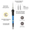 Soldering Iron Kit, 60W Adjustable Temperature 15-in-1, Solder Wire, 2