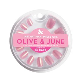 Olive & June Instant Mani Press-On Nails (Glue) | Extra Short, Round | 42 Fake Nails, 21 Sizes | Non-Toxic, Long-Lasting | Recycled Materials | Realistic Look | Salon-Quality at Home | Baby Starfish