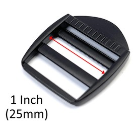 VersaKits 8 Pcs 1 Inch Heavy Duty Ladder Lock Buckle Silver Durable Metal Adjustable Slide Buckle for Backpack Straps Webbing Release Adjuster Slider for Sewing Projects