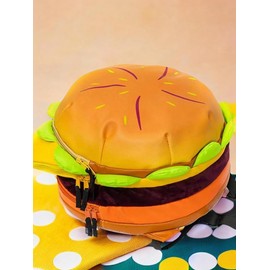 Women's 2024 Summer Fashionable Novelty Hamburger Design Cool Backpacks, Large Volume Backpack with Adjustable Strap Back To School School Bags