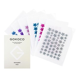 GOKOCO Parches para Acné 306 Pack, Estrella Brillante de 6 Colores | Acabado con Purpurina, Colores Surtidos, Estrella Decorativa, Rostro y Mentón, Empaque Individual, Look Divertido