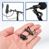 sourcing map Microphone Metal Tie Clip Mini Microphone Clamps 7.5mm