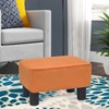Adeco Small Footstool Ottoman, Rectangular Footrest Stool Padded Ottoman Extra
