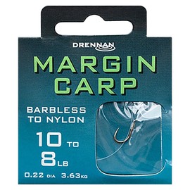 Drennan Margin Carp Hooks To Nylon Barbless 14 To 6lb Qty 8