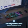 surmen Full Size Creamy Keyboard with Number Pad, 104 Keys