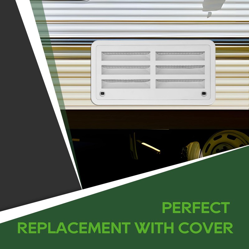 RVGUARD RV Refrigerator Lower/Upper Mount Vent 20-3/4"W x 10-3/4"H, RV