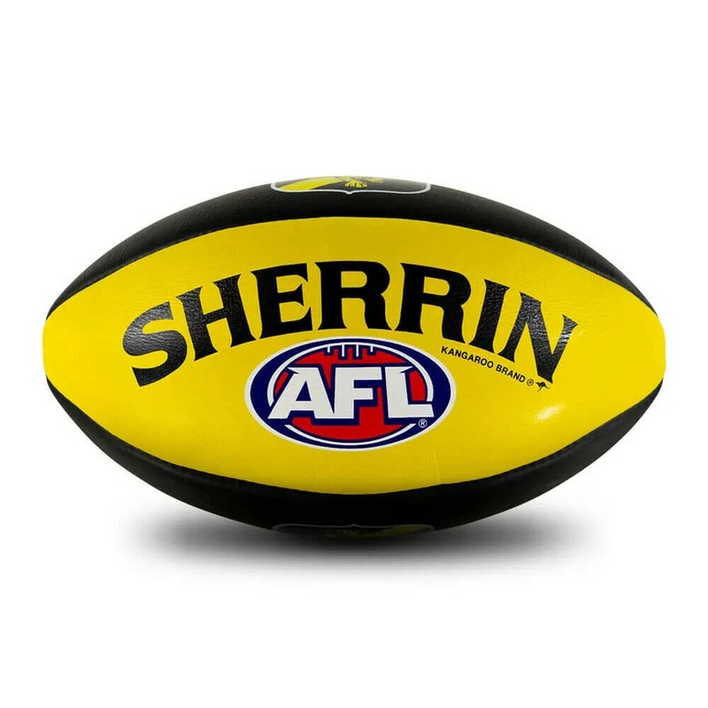 Sherrin Richmond Tigers AFL Club Leather Football, Size 5