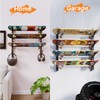 YMYNY Skateboard Wall Mount, 6 Layer Skateboard Rack Holder, Snowboard