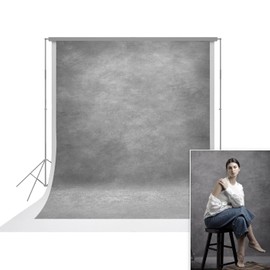 UrcTepics 8x12ft Light Grey Professional Portrait Backdrop Abstract Textured Photography Backdrops for Picture and Headshot