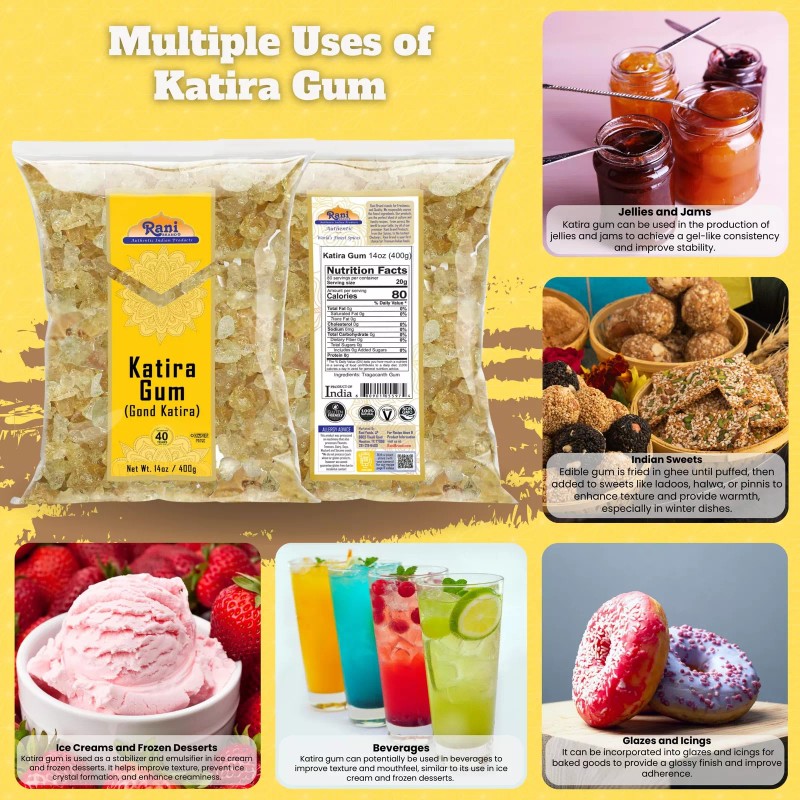 Rani Edible Gum Whole (Goonder Tragacanth Gum) 14oz (400g)