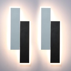 2Pack RV LED Vanity and Bedside Wall Sconce with Switch, 12V Metal Interior Light Fixture with Acrylic Lens, Energy-Efficient Reading Lamp for RV, Mot