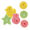 minkissy 6 Pieces Children's Bath Sponge Star Bath Sponge Bath
