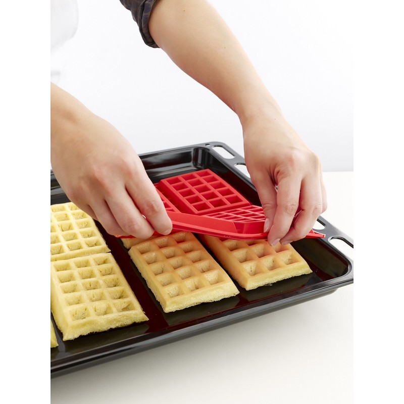 Lekue Silicone Waffle Mold, Model #, Red, Set of 2
