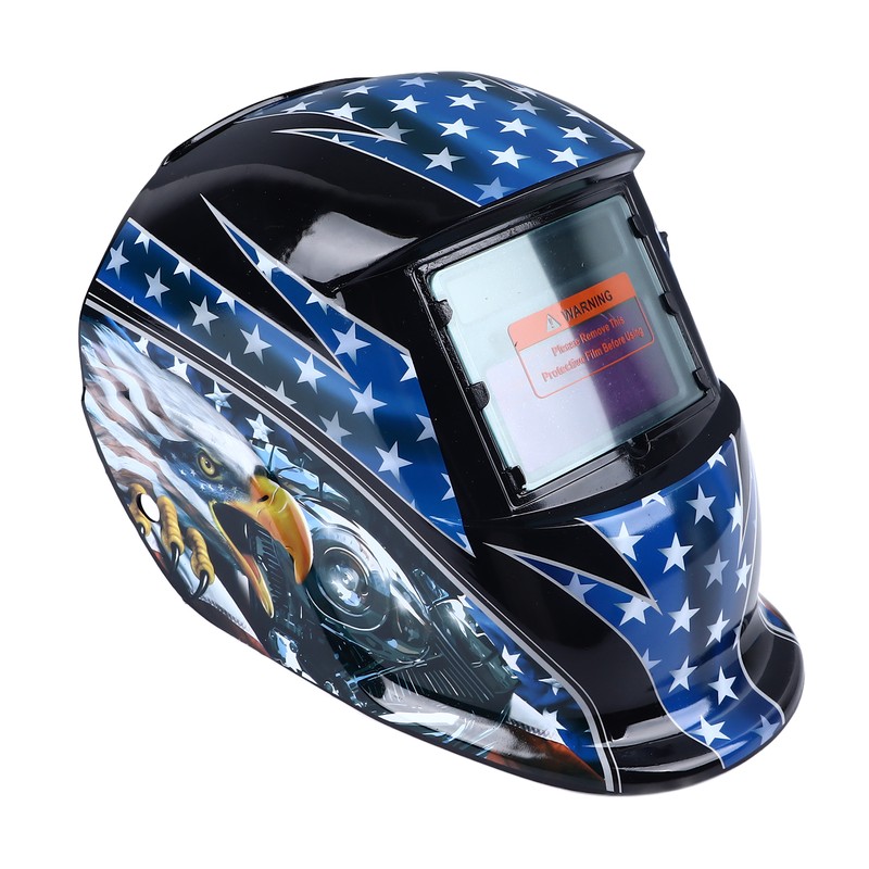 Auto Darkening Welding Helmet Large View Solar Powered Wide Shade