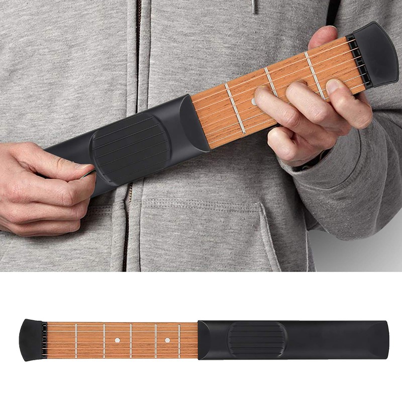 Portable Pocket Guitar Practice, Durable 6 Fret Pocket Guitar Practice