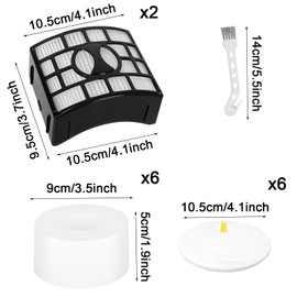 NV801ukt Filter Replacement for Shark Rotator Powered Lift Away Speed Vacuum NZ801ukt NV680, NV681, NV682, NV683, NV801uk,NV800, NV801, NV803, UV810 AX910,Matching part number XFF680 &XHF680
