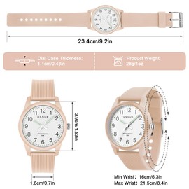 OSDUE Kids Watches, Kids Watch for Boys Girls 50M Waterproof, Children Analogue Quartz Watch, Learning Time Easy to Read, Soft Band Wrist for Sport Outdoor, Kid Gifts, Christmas Gifts-Pink