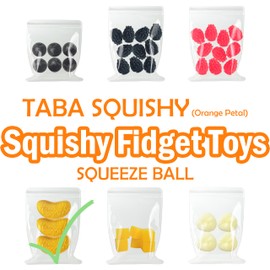 ZTATU Handmade Realistic Orange Petal Mini Mochi Squishies - Fruit Squishy Stress Balls for Adults & Kids - Taba Squishy Fidget Toys for Kids - Stress Relief Toy Party Favors Easter Basket Stuffers