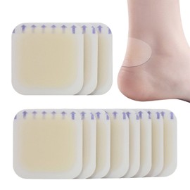 KKLM 靴擦れ防止テープ 足用保護パッド 12枚入り 靴ずれテープ 足用保護パッド 防水 強粘着 クッション性 靴ずれ防止 靴ズレ 靴裏 摩擦防止 グッズ 肌色 (5*5cm-12枚)