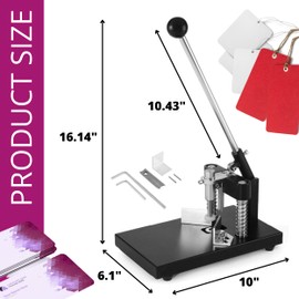 Black Heavy-Duty Corner Rounder Cutter – R6mm R10mm 1.2”/ 30mm Thickness Corner Rounder Cutter Machine with Paper Hold Metal Commercial Corner Punch for Plastic Metal Paper Cardstock