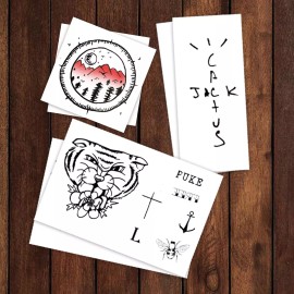 TattooFun Travis Scott Temporary Tattoos | Realist | Life-Sized | Skin Safe
