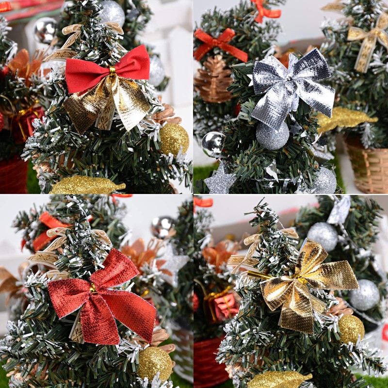 Pack of 60 Bows Christmas Small Bows Christmas Tree Bows