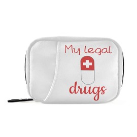 Naanle Pill Organizer Pill Box 7 Day Pill Case Bag Travel Pill Organizer Bag with Zipper Portable Weekly Case Compact Size for Vitamin Supplement Holder