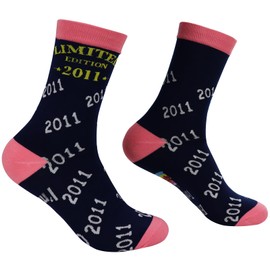 Qlvexkah 13 Year Old Girl Gifts, Funny 13th Birthday Decorations Socks for Teen Boys, 2011 Novelty Socks for Girlfriend, Anniversary Christmas Valentine's Day Unique Gifts for Sister Daughter in Law