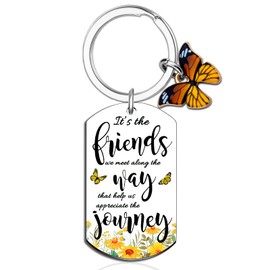 YINSSA Unique Stocking Stuffers For Women Best Friend Keychain Gifts For Women Christmas Birthday Gifts Friendship Gift For Bestie Bff Best Friends Birthday Christmas Appreciation Gift Key Ring