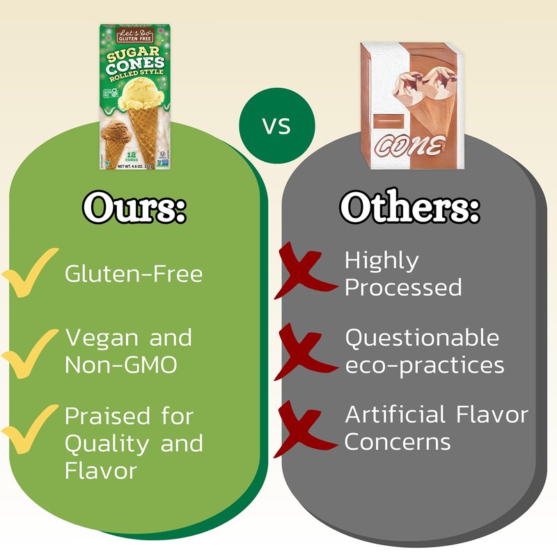 Let's Do Gluten Free Rolled Style Ice Cream Sugar Cones