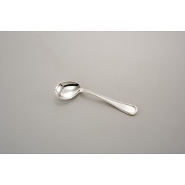 Crooked Pampered Baby Spoon British Style Silver Plated Item No. 515153 LAN. 13 cm, Bre. 4 cm Royal Queen by Varotto & Co.