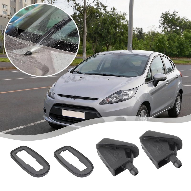 2Pcs Front Windscreen Washer Jet Nozzles, Front Windscreen Washer Jets