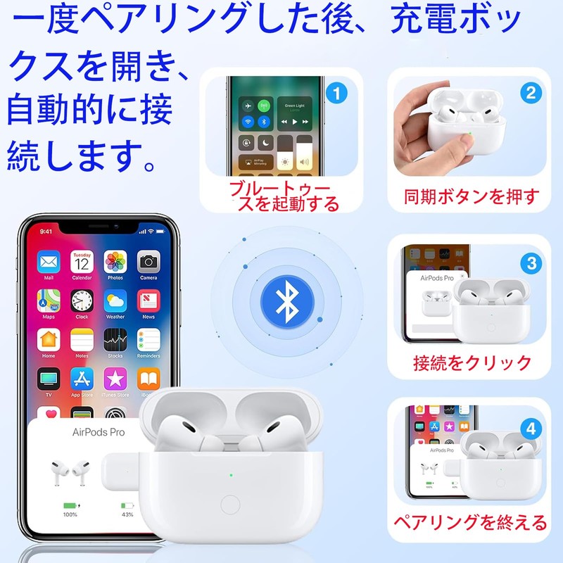 Wireless Charging Case for AirPods Pro 1st and 2nd Gen